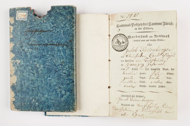 Reiserapport des Buchbindergesellen Jakob Dünnenberger (*1794) aus Weinfelden
