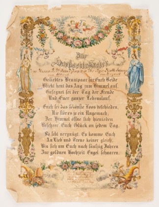 Gedicht zur Hochzeit von Johann Jakob Scherzinger aus Uttwil und Lisette Schoop aus Dozwil