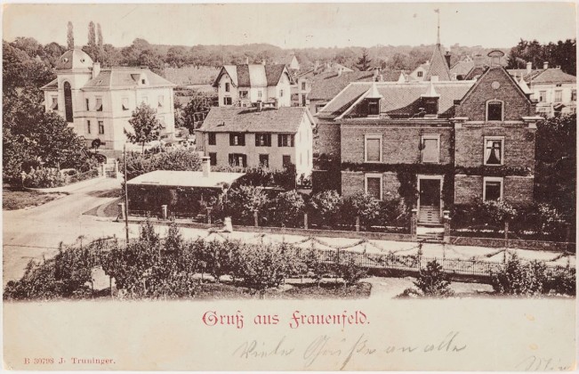 Postkarte: Villa «Daheim» an der Staubeggstrasse in Frauenfeld