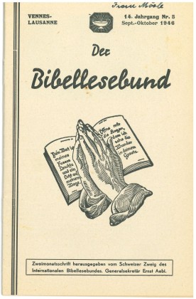 Broschüre: Zweimonatsschrift vom Bibellesebund Vennes-Lausanne, 14. Jahrgang, Nr. 5, September–Oktober 1946
