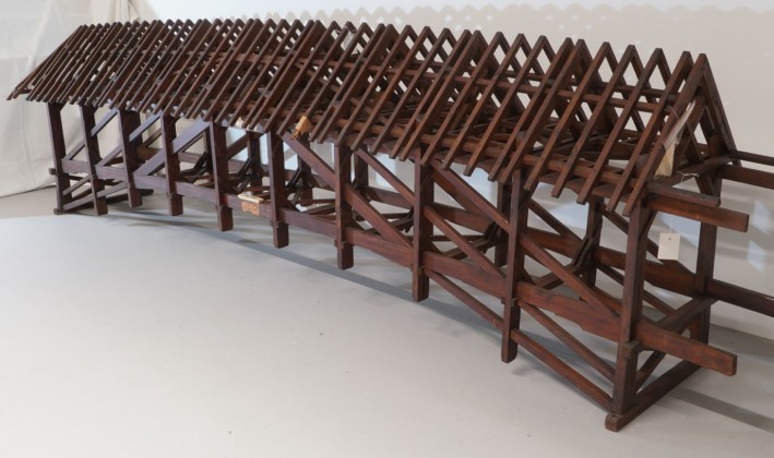 Brückenmodell der gedeckten Holzbrücke in Bürglen
