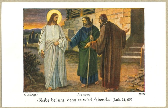 Grafik: Kleines Andachtsbild, Andenken an das 50-jährige Priesterjubiläum von Johannes Evangelist Hagen, Domherr des Standes Thurgau im Domsenat der Diözese Basel in Solothurn, gefeiert in der Pfarrkirche Uesslingen am Fest der Schutzheiligen St. Peter und Paul