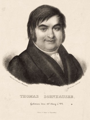 Grafik: Brustporträt von Thomas Bornhauser (1799–1856), Pfarrer, Publizist und Politiker