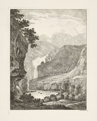  Grafik: Wasserfall in Tivoli von Johann Conrad Steiner (1757–1818)