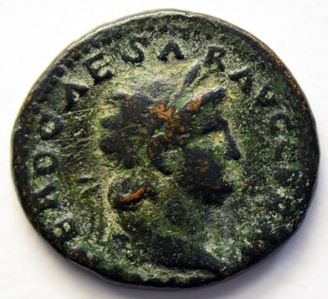 Münze: As des römischen Kaiserreichs, geprägt in Rom zur Zeit von Kaiser Nero (54–68 n. Chr.)