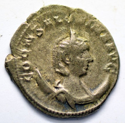 Münze: Antoninian des römischen Kaiserreichs, geprägt in Rom zur Zeit von Kaiser Gallienus (253–268 n. Chr.) für seine Ehefrau Salonina