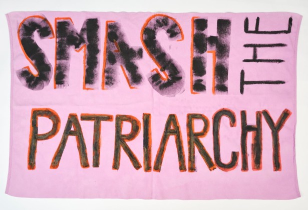 Fahne: Plakat (Transparent) zum Feministischen Streik 2023 in Frauenfeld