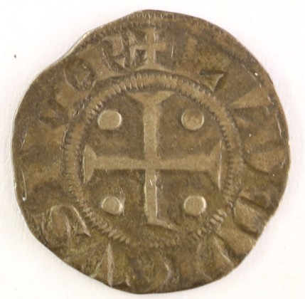 Münze: Denar der Grafschaft Savoyen, geprägt in St-Maurice, aus der ehemaligen Sammlung von Josef Sager (1905–1964)