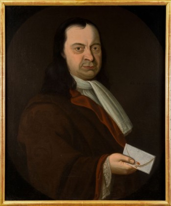 Gemälde: Porträt mit Caspar (Caspar I.) Gonzenbach (1648–1721), Leinwandfabrikant aus Hauptwil im Alter von 66 Jahren