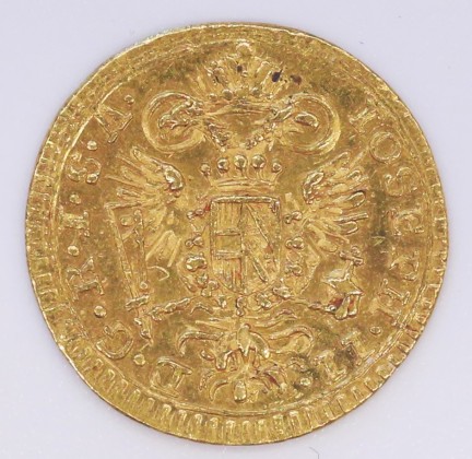 Münze: 1/4-Dukat-Stück der Stadt Regensburg, geprägt in Regensburg, aus dem Nachlass von Karl Asmund Kappeler (1844–1924), Kaufmann in Kolumbien