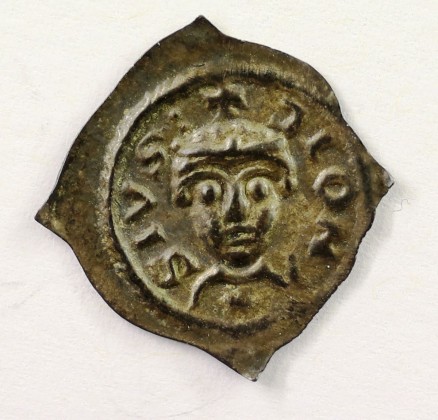 Münze: Pfennig der Grafschaft Kyburg, geprägt in Diessenhofen zur Zeit von Graf Hartmann IV. (um 1230–1264) von Kyburg, aus der ehemaligen Sammlung von Josef Sager (1905–1964)
