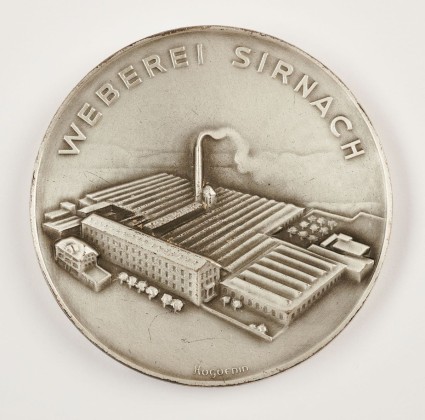 Medaille: Verdienstmedaille für Mitarbeiterinnen und Mitarbeiter der Weberei in Sirnach, hergestellt in Le Locle