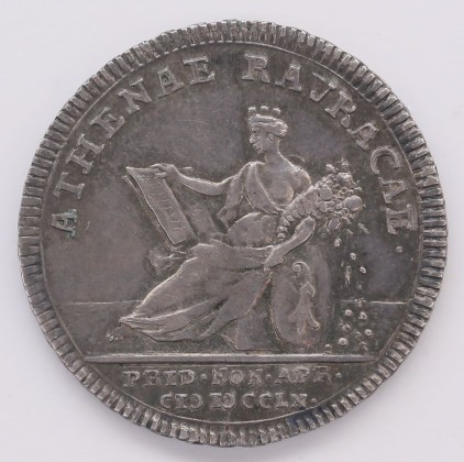 Medaille: Medaille auf das 300-Jahrjubiläum der Universität Basel, aus der ehemaligen Sammlung von Josef Sager (1905–1964)