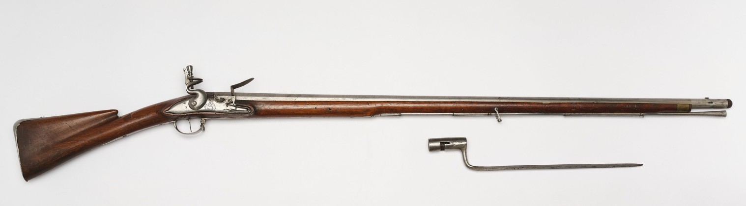 Steinschlossgewehr der Infanterie, nach der kantonalen oder der fürstäbtischen St. Galler Ordonnanz, mit nummergleichem Stichbajonett